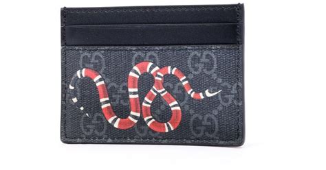 gucci snake cardcase|Kingsnake print GG Supreme card case .